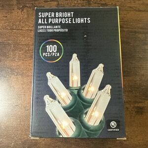 New 100 Bulb Super Bright All‎ Purpose String Lights( Light Length Is 18.5 Feet)